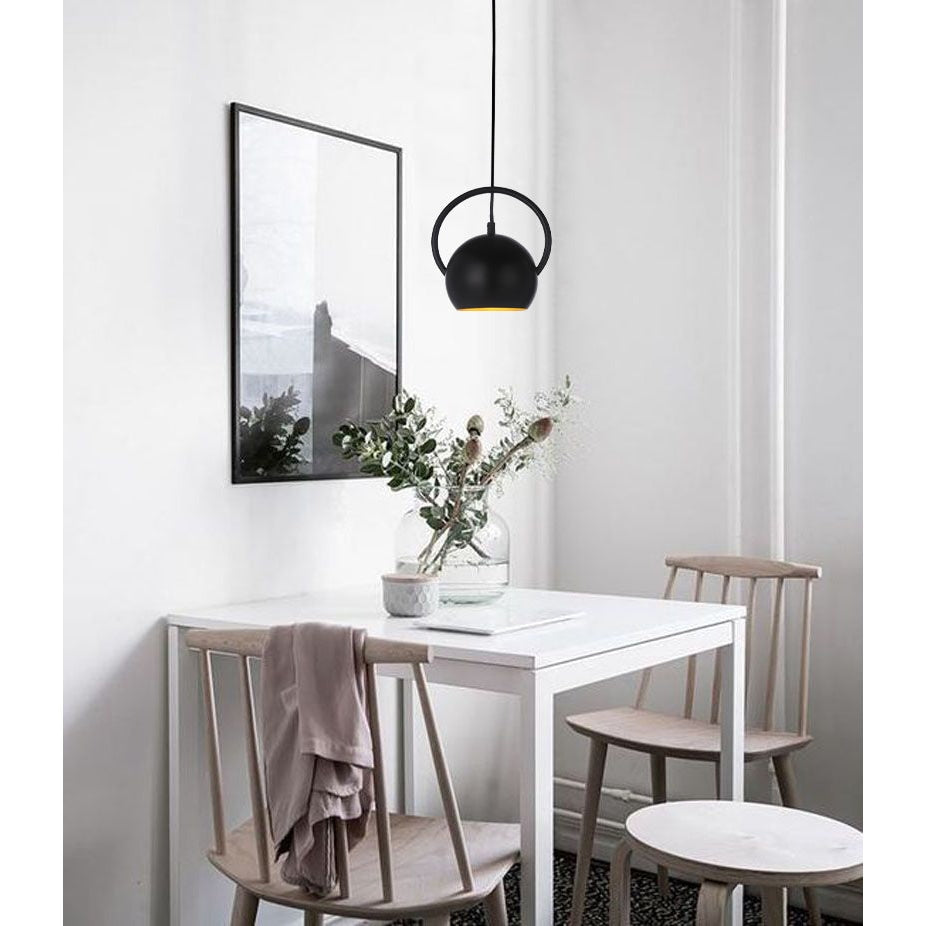 Brie Classic Pendant Lamp Light Interior ES Matte Black Dome Fast shipping On sale