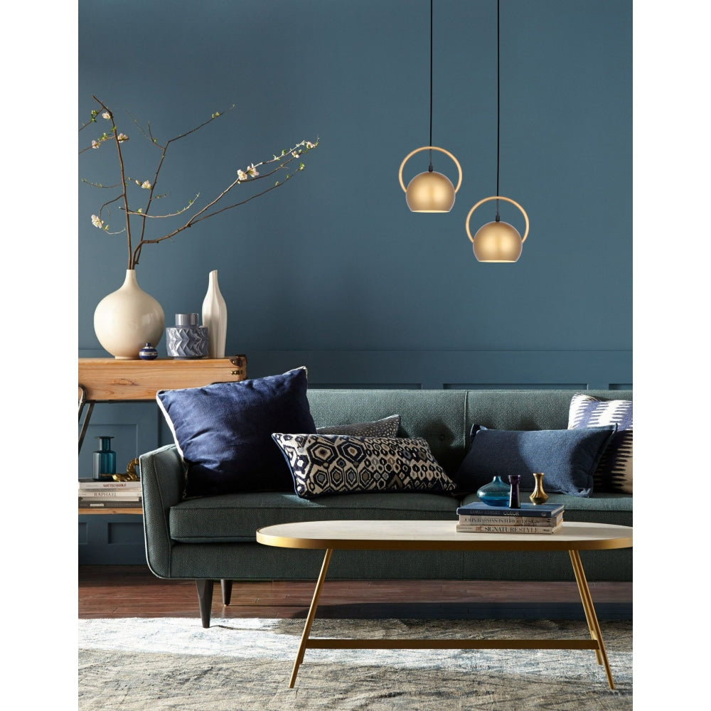 Brie Classic Pendant Lamp Light Interior ES Matte Gold Dome Fast shipping On sale