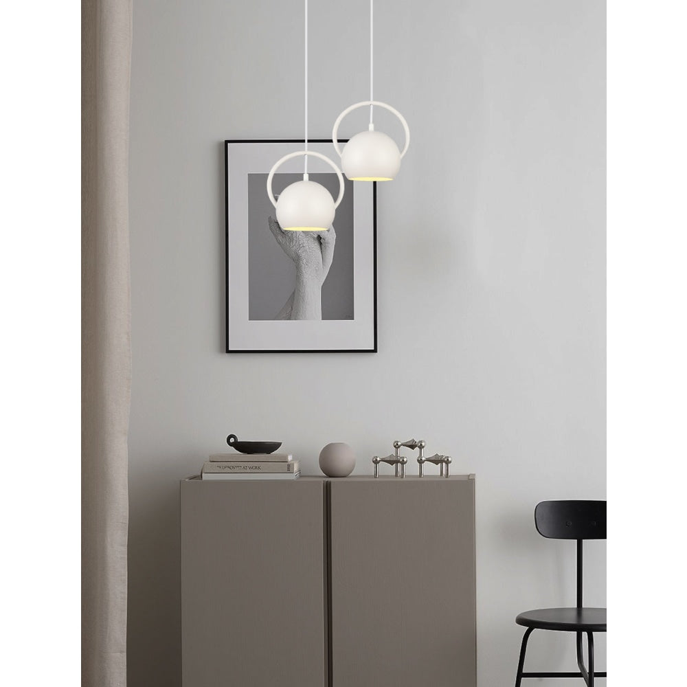 Brie Classic Pendant Lamp Light Interior ES Matte White Dome Fast shipping On sale