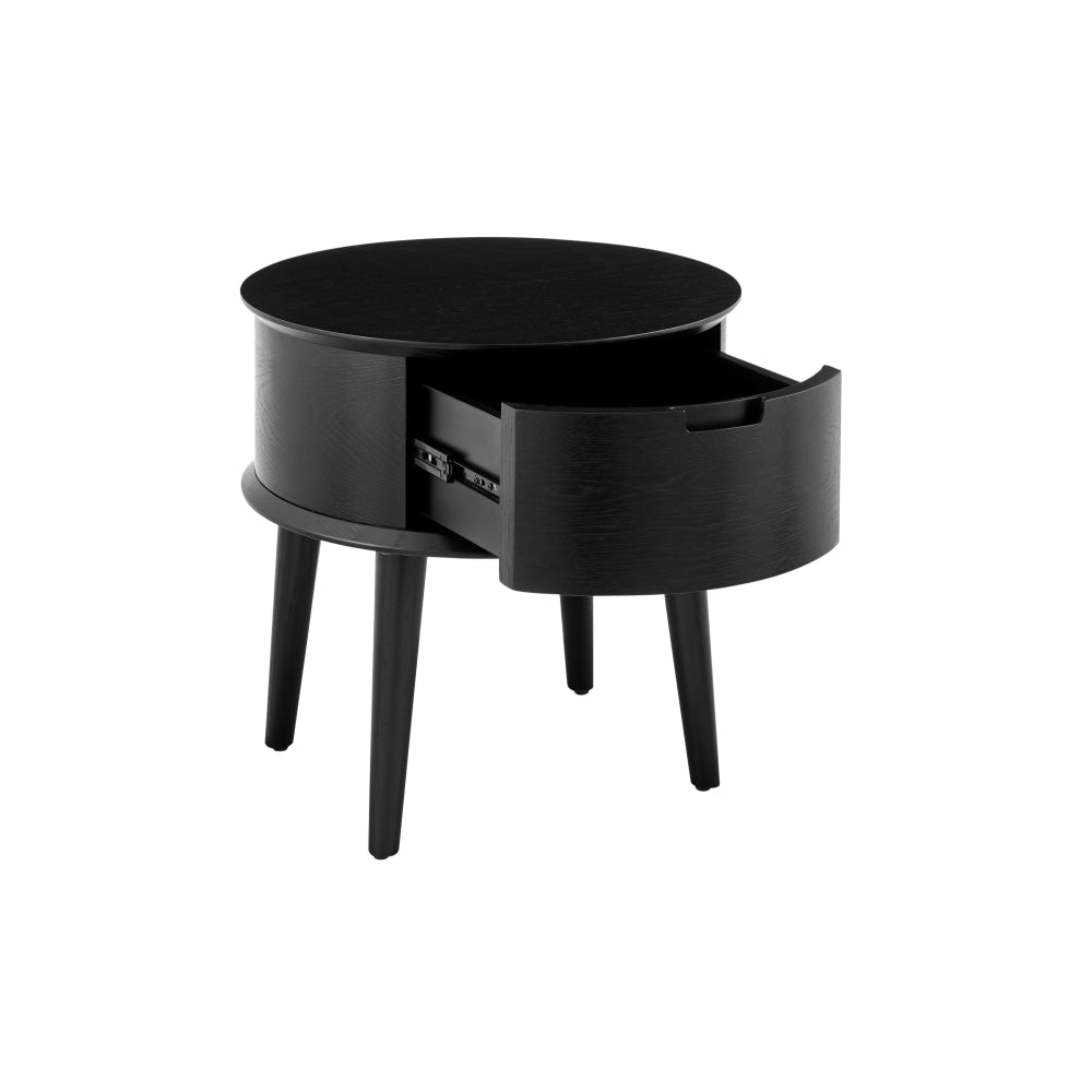 Bentley Bedside Nightstand Side Table - Black Fast shipping On sale