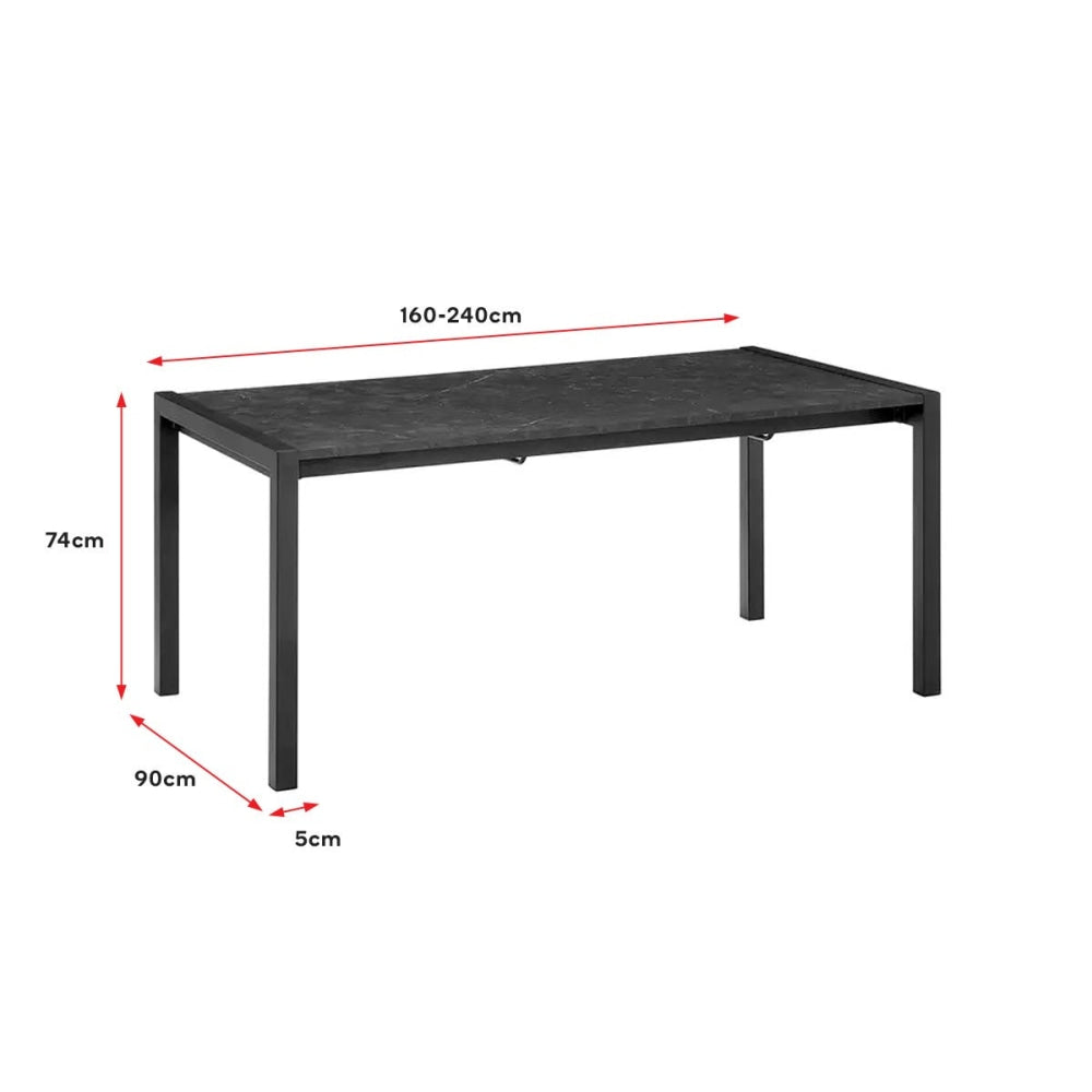 Bicca Modern Wooden Extendable Kitchen Dining Table 160-240cm - Ceramic Fast shipping On sale