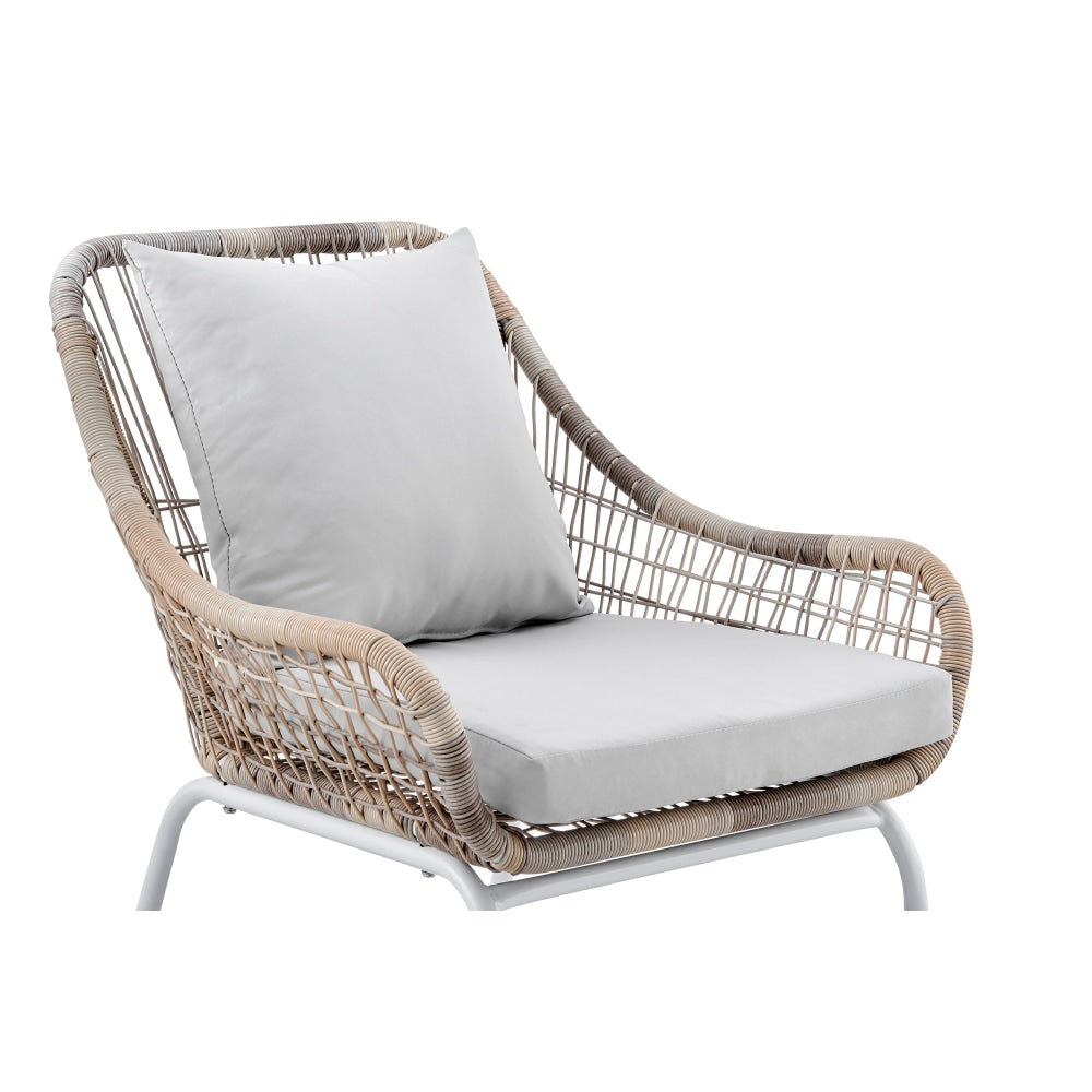 Bilgola Outdoor Armchair Relaxing Lounge Accent Patio Chair W/ Ottoman Furniture Fast shipping On sale