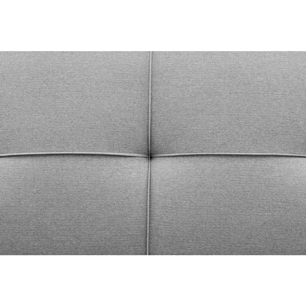 Billi 3-Seater Fabric Button Adjustable Sofa Bed Lounge - Light Grey Fast shipping On sale