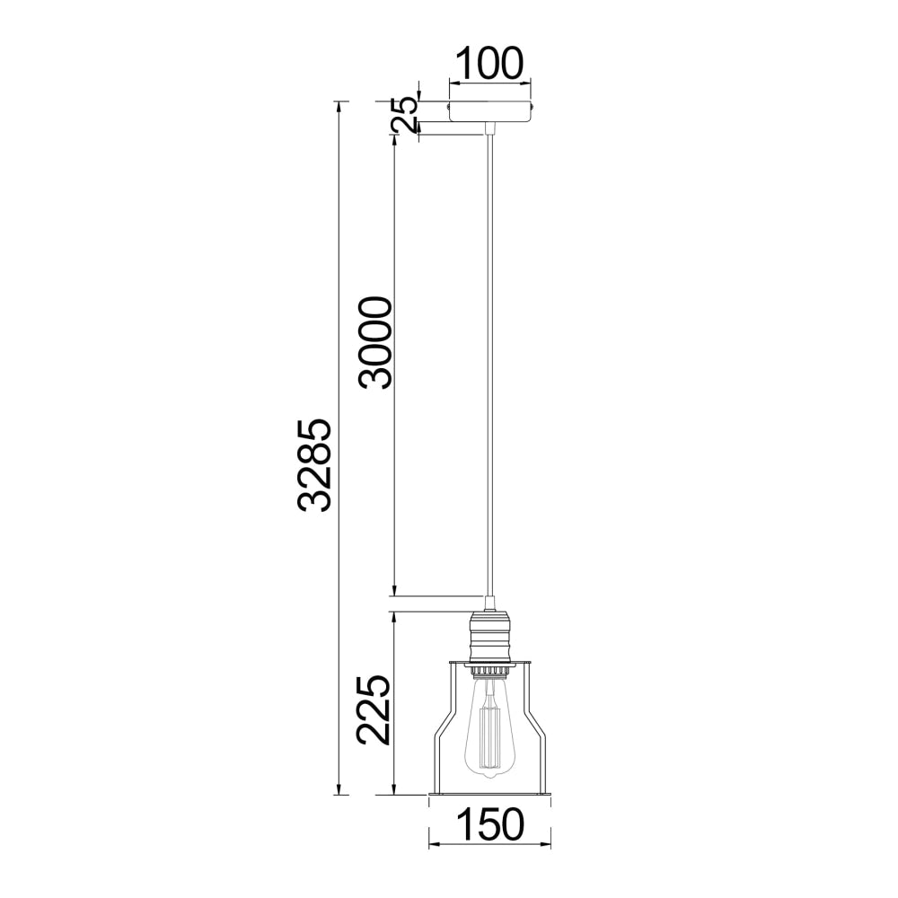 BLACKBAND Pendant Lamp Light Interior ES Black Wire Beer Glass (Angled Cage) OD156mm Fast shipping On sale