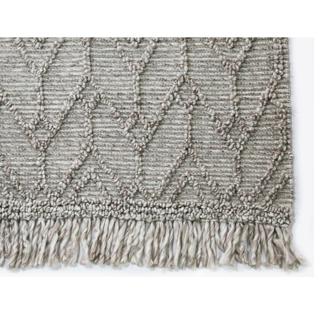 Bohemian Hand Woven Wool Blend Hallway Runner - 300cm x 80cm Rug Fast shipping On sale