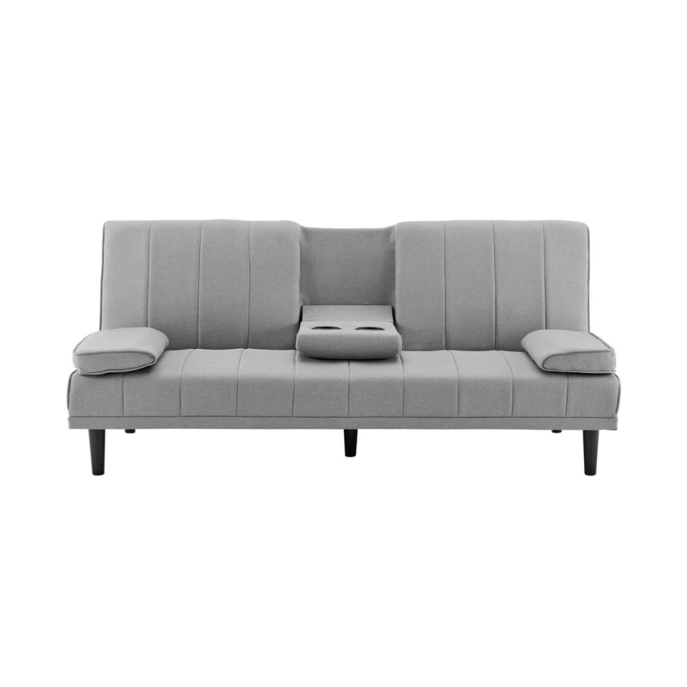 Bonita Pintuck 3-Seater Modern Facbric Sofa Bed - Light Grey Fast shipping On sale