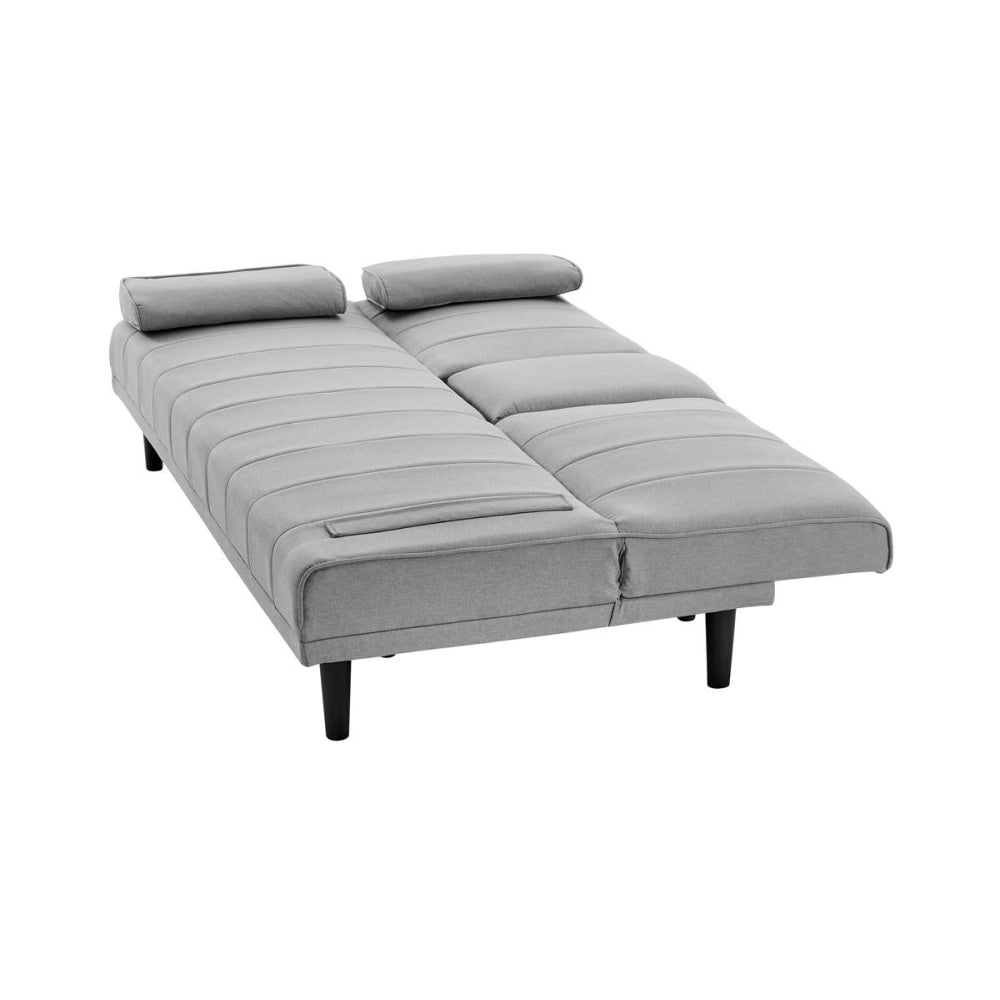 Bonita Pintuck 3-Seater Modern Facbric Sofa Bed - Light Grey Fast shipping On sale