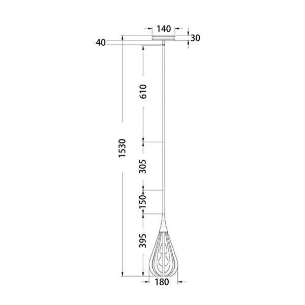 BONITO Pendant Lamp Light Interior ES Winter Moss Small Tear Drop OD180mm Fast shipping On sale