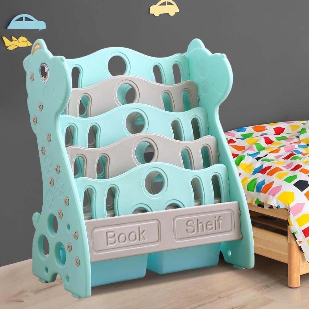 BoPeep Kids Bookshelf Bookcase Magazine Rack Organiser Shelf Children Green Furniture Fast shipping On sale