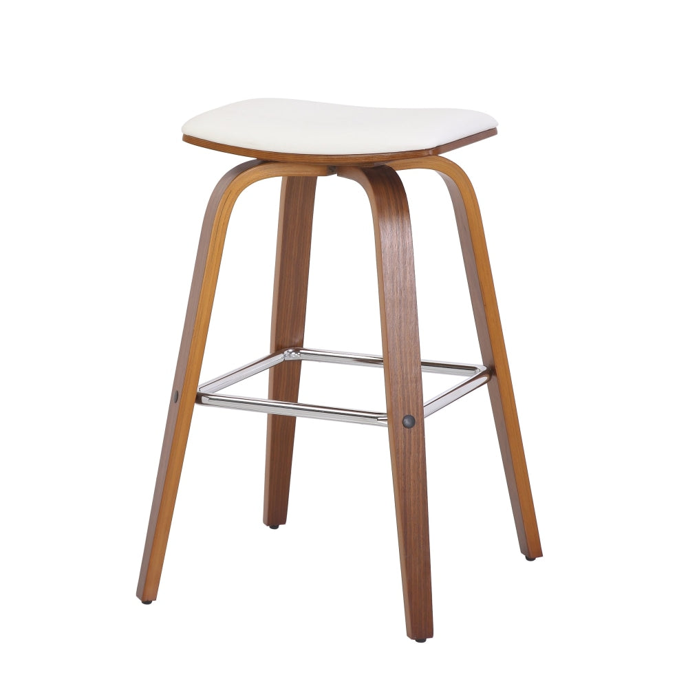 Brielle PU Leather Kitchen Counter Bar Stool - White Fast shipping On sale