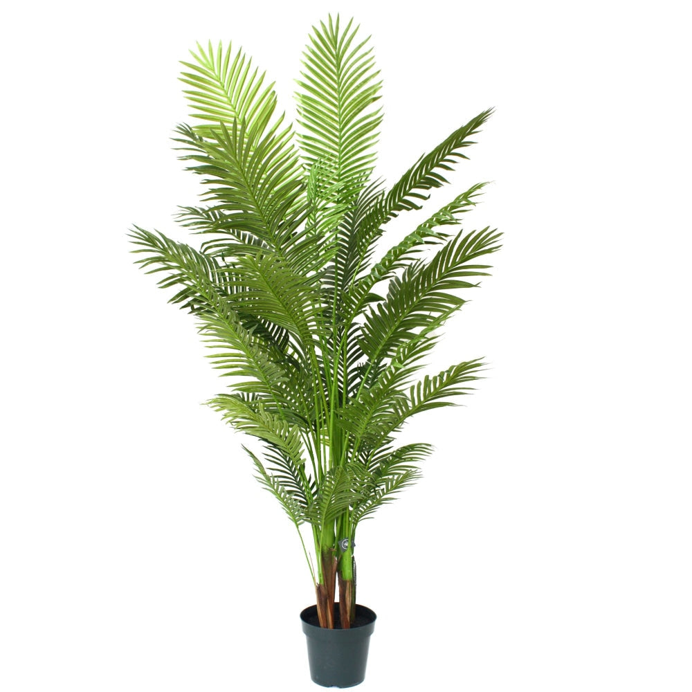 Bright Green Areca Palm Tree Artificial Fake Plant Decorative 213cm In Pot - Fast shipping On sale