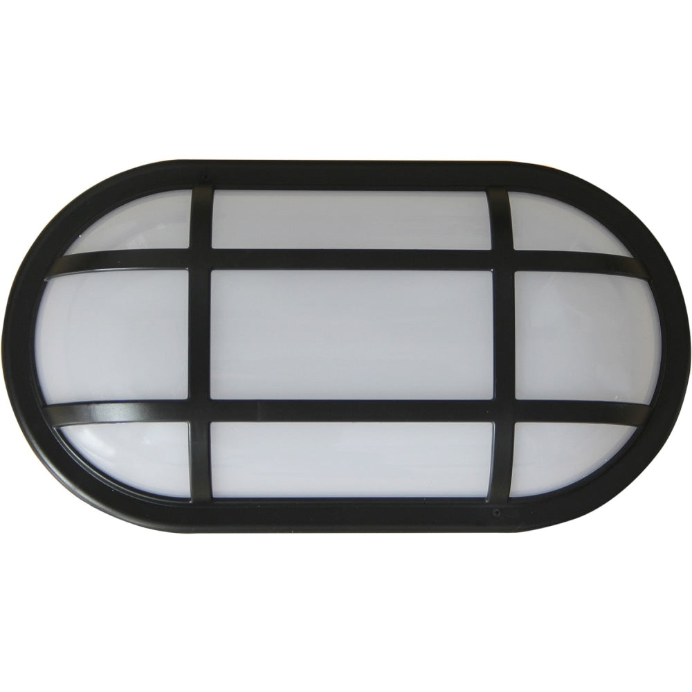 Bulkhead Wall Light Lamp 20W Oval Black 5000K IP65 Optional Cage 1700LM Fast shipping On sale