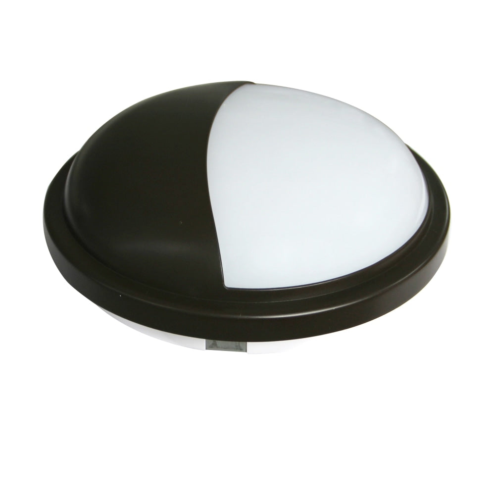 Bulkhead Wall Light Lamp 20W Round Black 3000K IP65 OD225mm Eyelid 1600LM Fast shipping On sale