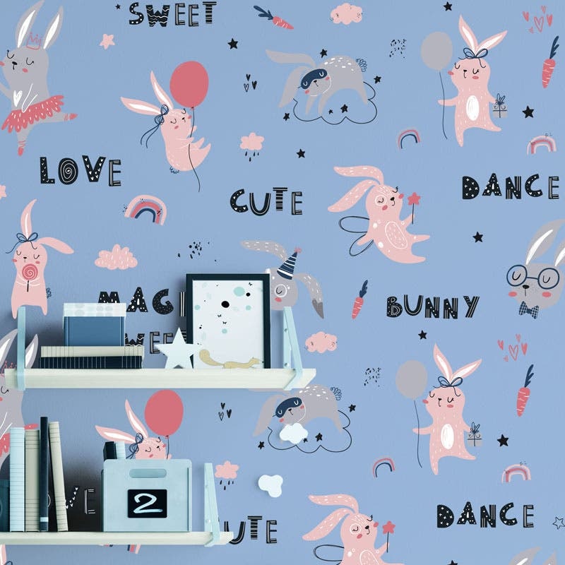 Bunnies and the Magic Nursery Wall Sticker Decoration Decor Fast shipping On sale