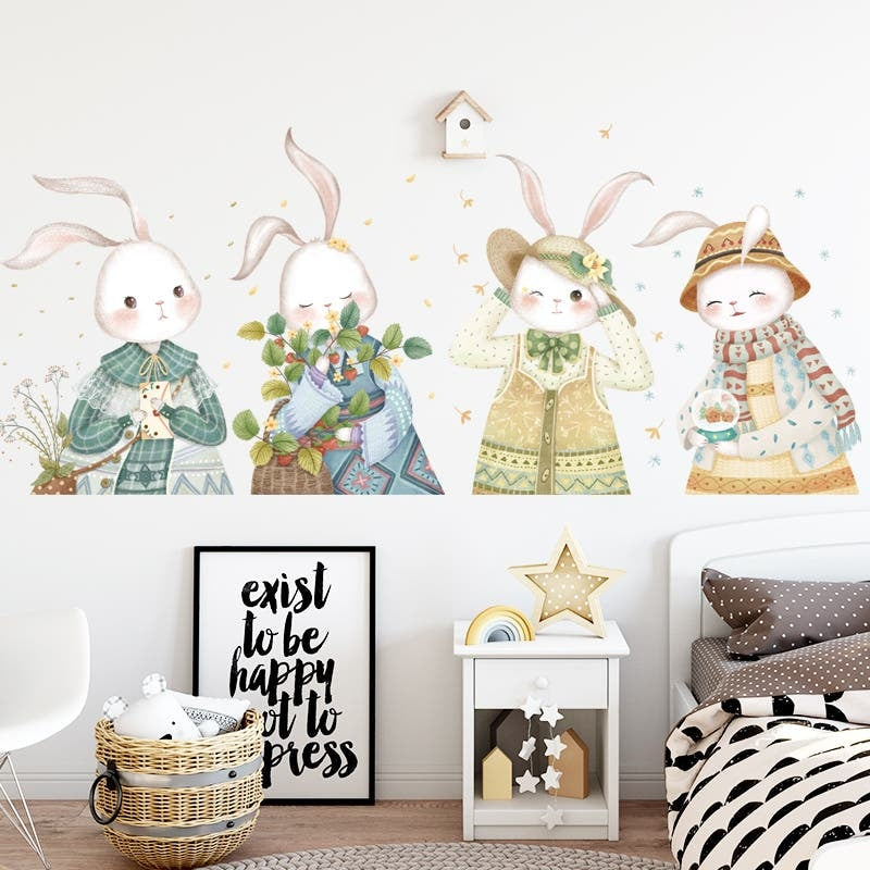 Bunnies Multiple Wall Decal Sticker Decoration Decor Fast shipping On sale