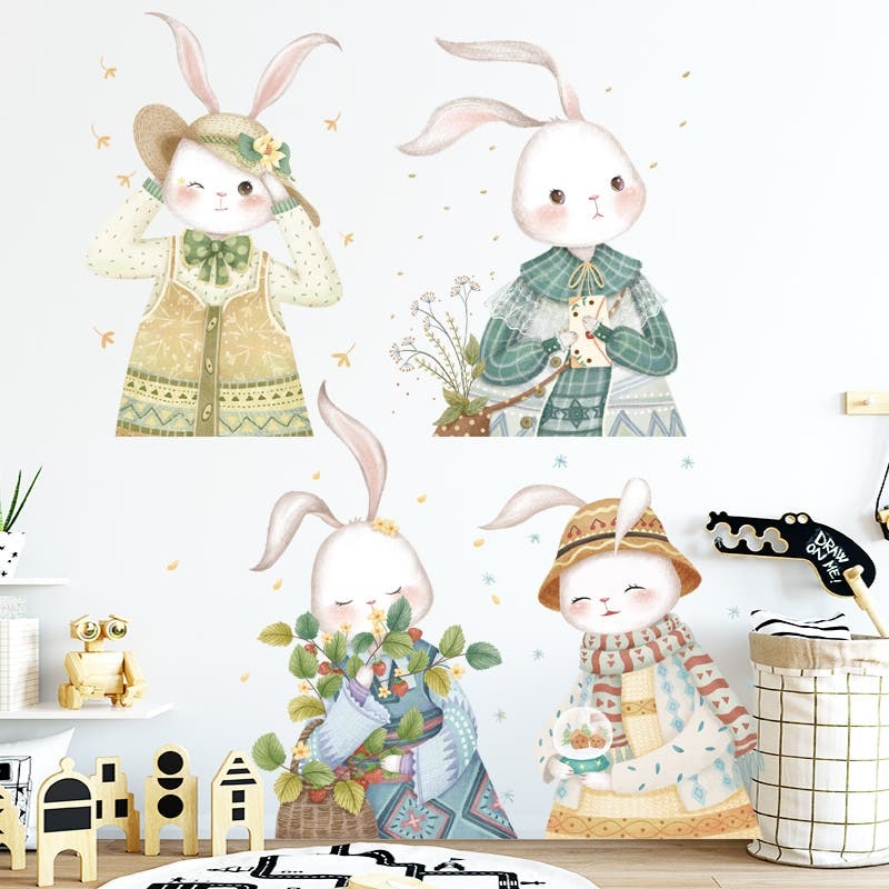 Bunnies Multiple Wall Decal Sticker Decoration Decor Fast shipping On sale
