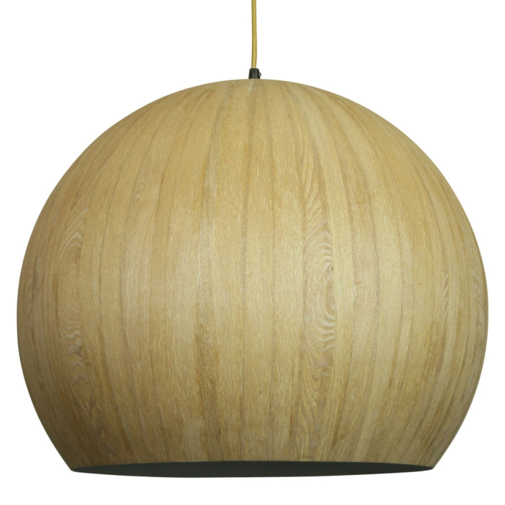 Calla Bold Rounder Dome Shape Metal Pendant Light Lamp - Wood Veneer Fast shipping On sale