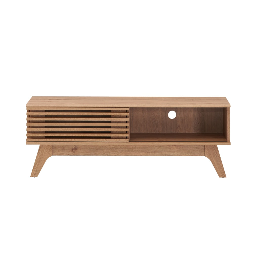 Camille Wooden Lowline Entertainment Unit TV Stand 120cm W/ 1-Door - Oak Fast shipping On sale