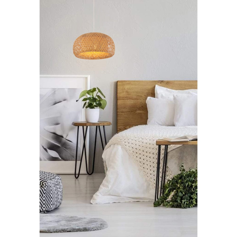 CANASTA Pendant Lamp Light Interior ES 40W Small Bamboo Finish OD380mm x L230mm Fast shipping On sale