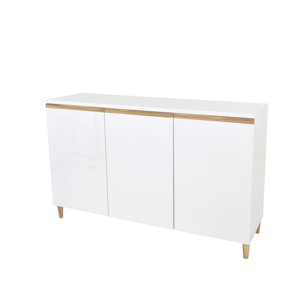 Carrie Sideboard Buffet Unit Cabinet - High Gloss White / Antique Oak & Fast shipping On sale