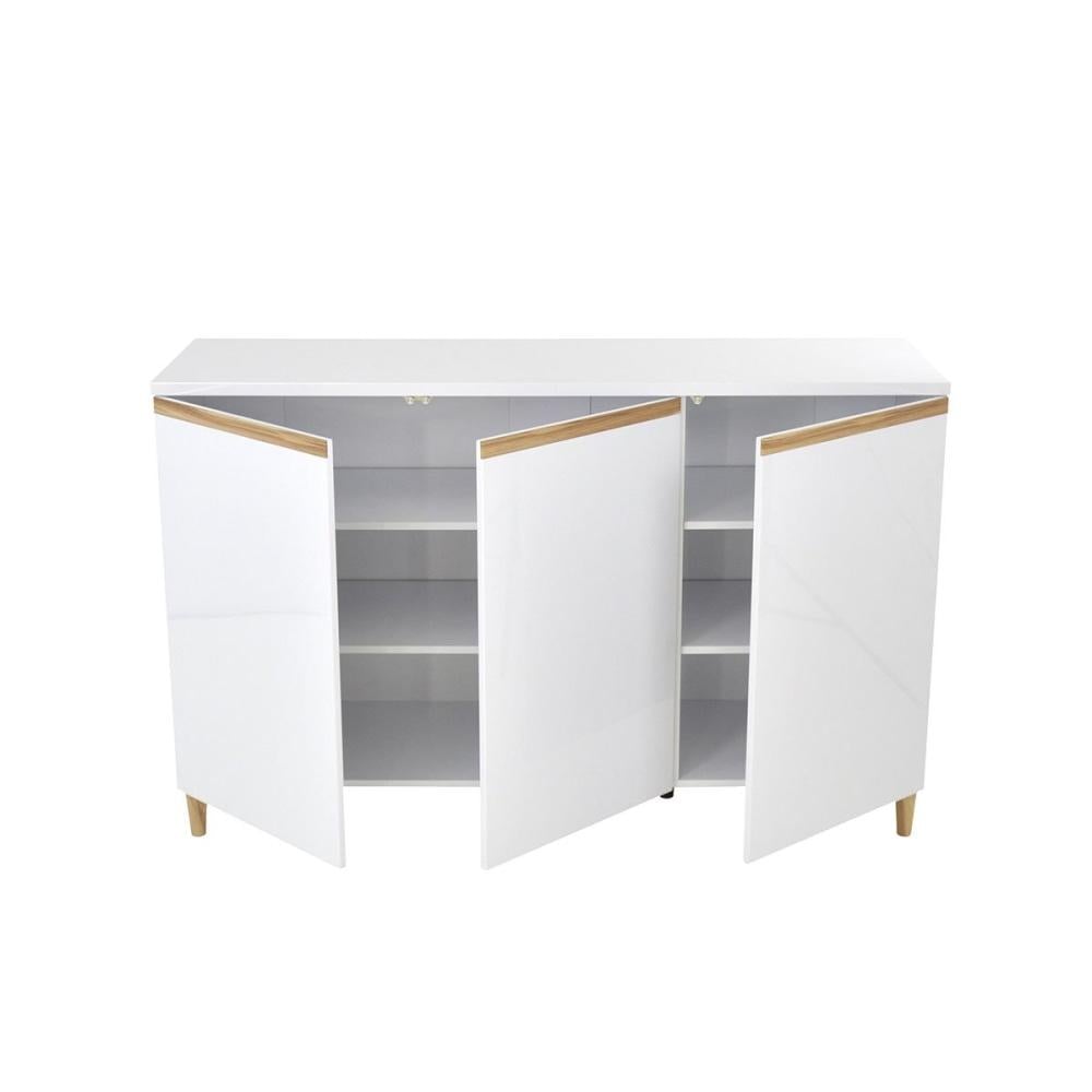 Carrie Sideboard Buffet Unit Cabinet - High Gloss White / Antique Oak & Fast shipping On sale