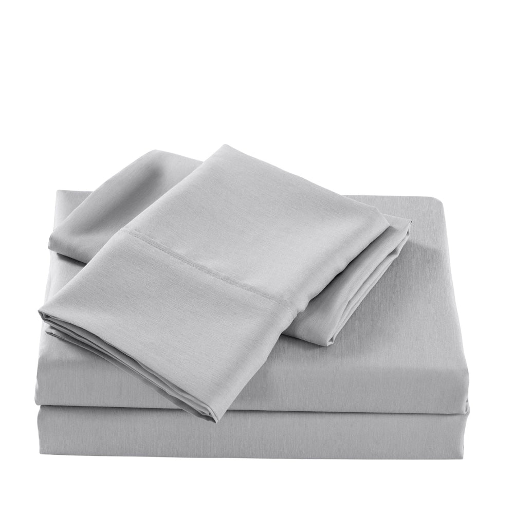 Casa Decor Bamboo Cooling 2000 TC Sheet Set Double Stonewash Grey Bed Fast shipping On sale