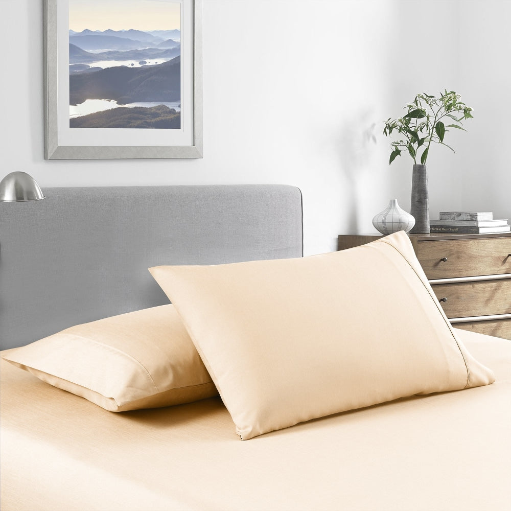 Casa Decor Bamboo Cooling 2000 TC Sheet Set King Oatmeal Bed Fast shipping On sale