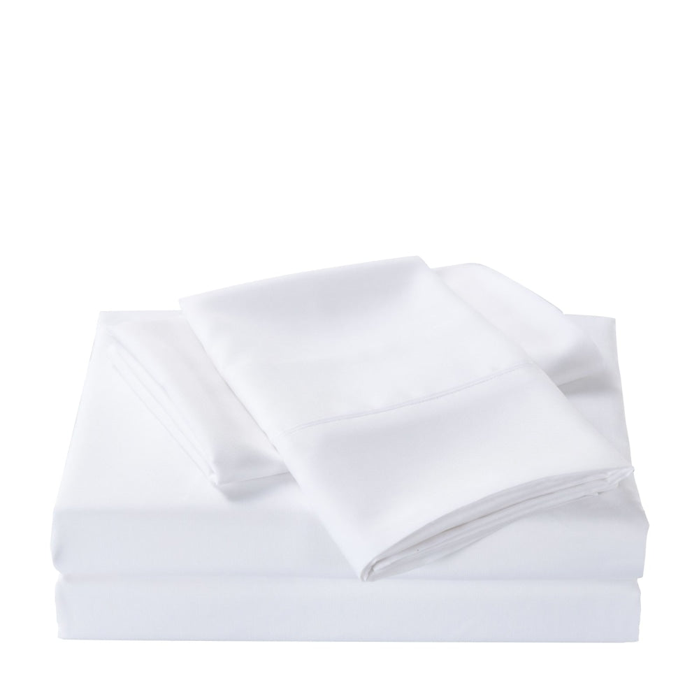 Casa Decor Bamboo Cooling 2000TC Sheet Set - Double - White Bed Fast shipping On sale