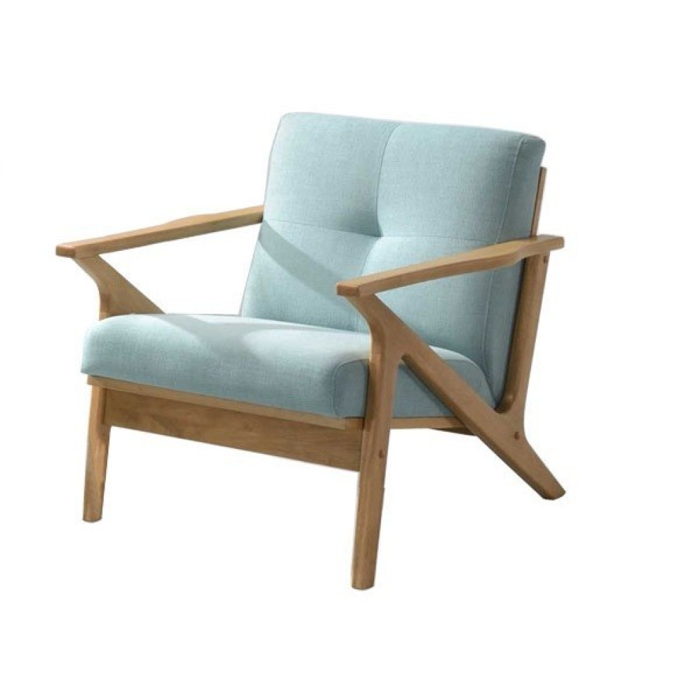 Fabric Lounge Wood Accent ArmChair Couch - Oak Frame - Mint Chair Fast shipping On sale