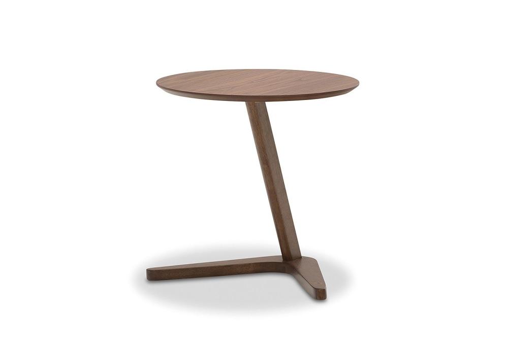 Round End Lamp Side Table - Walnut Fast shipping On sale