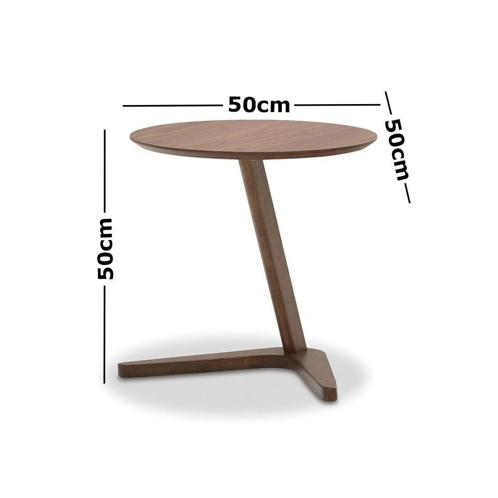 Round End Lamp Side Table - Walnut Fast shipping On sale