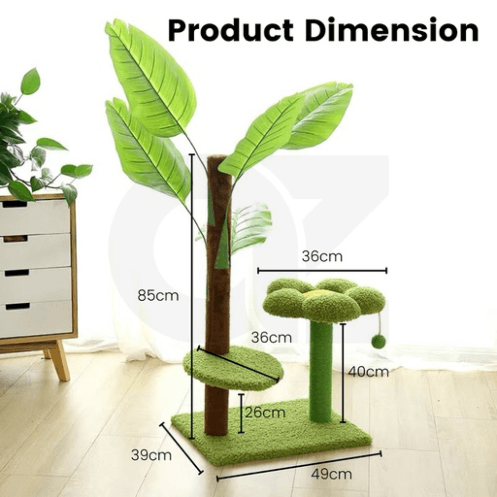 Cat Tree with Leaves (85cm Green) 2 Boxes Cares Fast shipping On sale