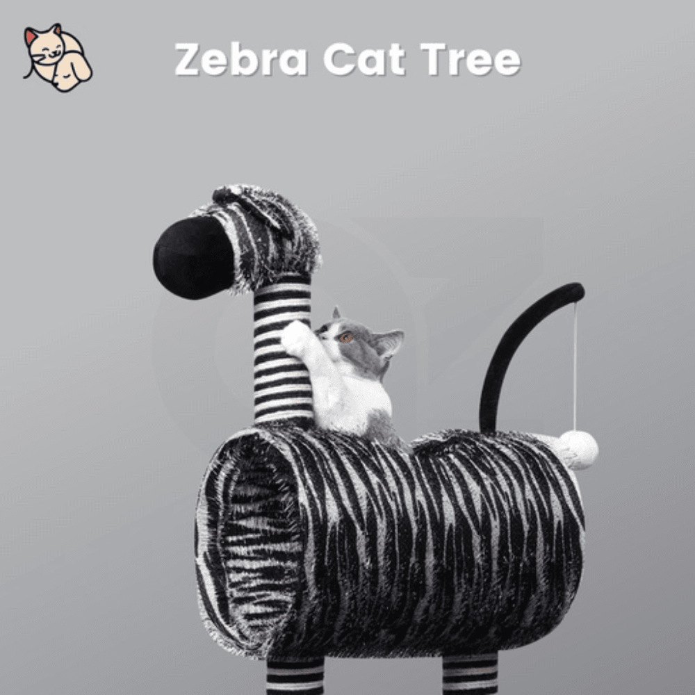 Cat Tree Zebra Design 105cm Cares Fast shipping On sale