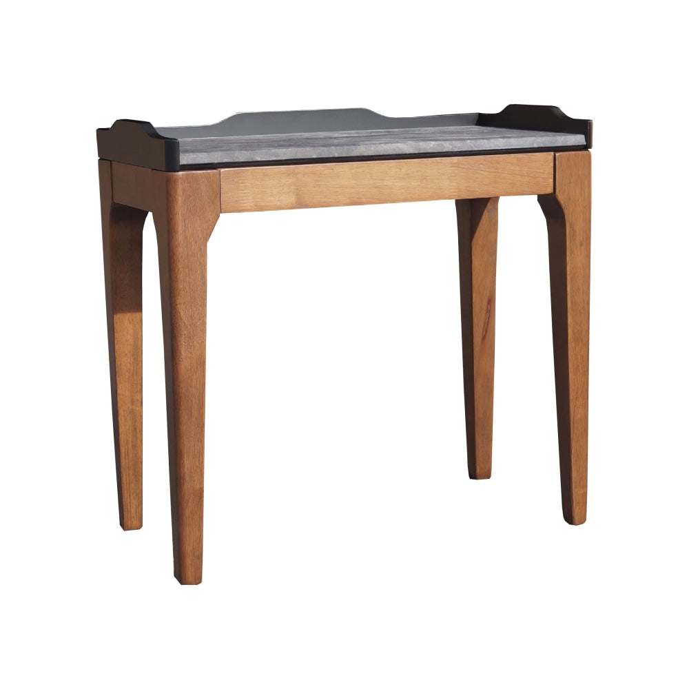 Square Wooden Side End Lamp Table Paladina Look - Walnut & Grey Fast shipping On sale
