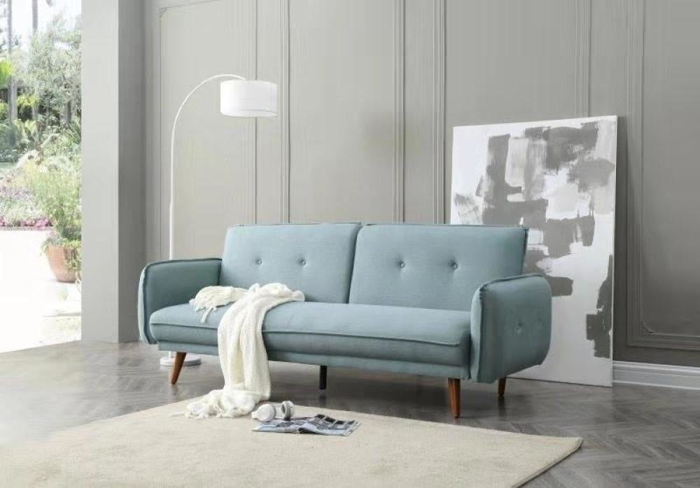 Designer Modern 3 - Seater Fabric Lounge Couch Sofa Bed - Light Blue Fast shipping On sale