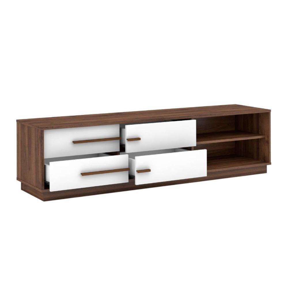 Cecilia Modern Scandinavian TV Stand Entertainment Unit 1.6m – Columbia/White Fast shipping On sale