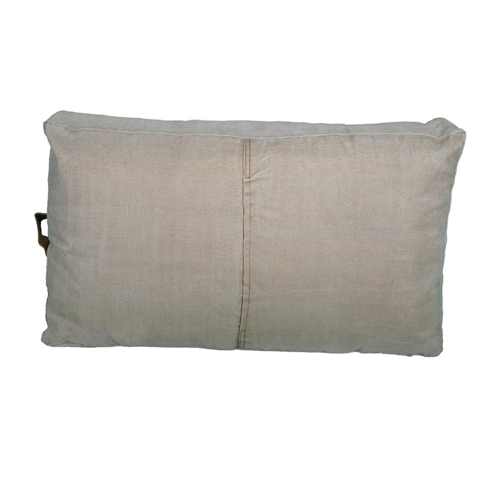 Chaleston Polo Hand-Made Vintage Rustic Leather Canvas Cushion Decor Fast shipping On sale