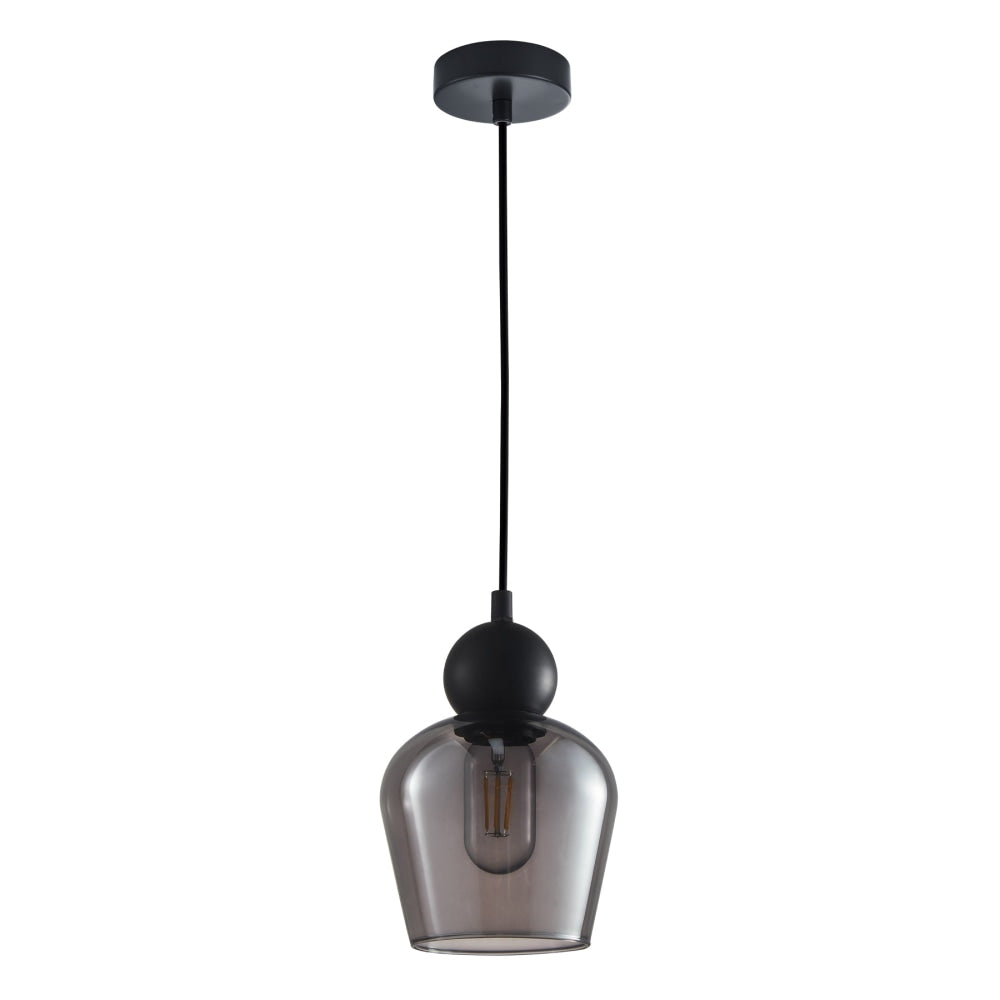 CHAMPAN Pendant Lamp Light Interior ES 72W Black Smoke Glass Ellipse OD145mm x H200mm Fast shipping On sale