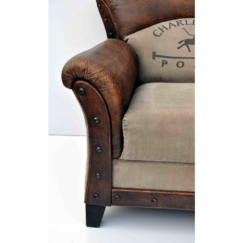 Charleston Polo Vintage Rustic ArmChair Relaxing Accent Lounge Chair Fast shipping On sale