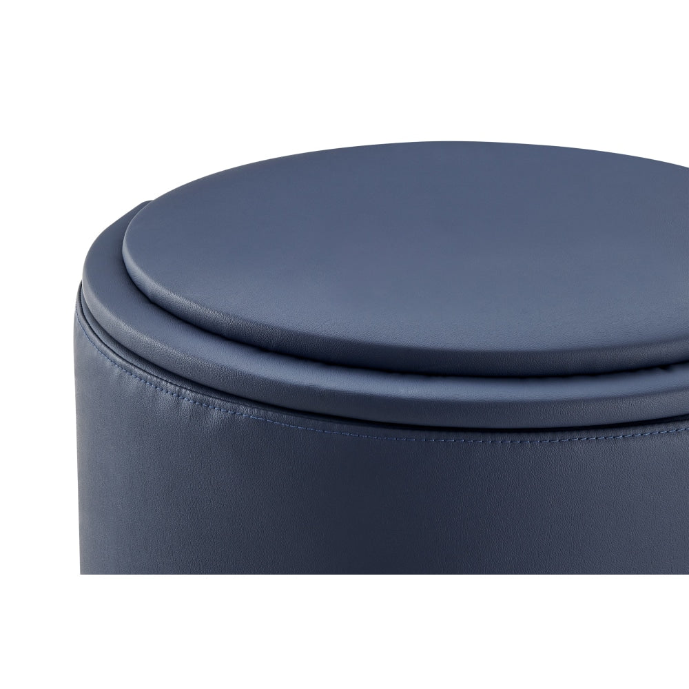 Charlie Kids Furniture Ottoman Storage Toy Box Organisers - Navy Fast shipping On sale