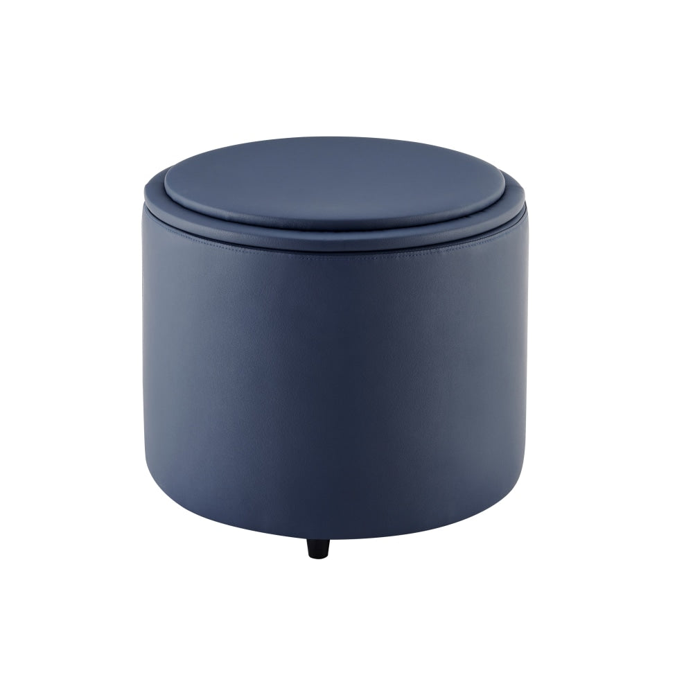 Charlie Kids Furniture Ottoman Storage Toy Box Organisers - Navy Fast shipping On sale