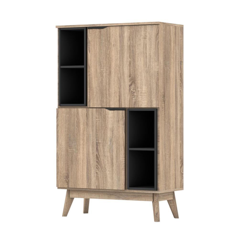Chase Scandinavian Storage Display Cabinet - Oak Cupboard Fast shipping On sale