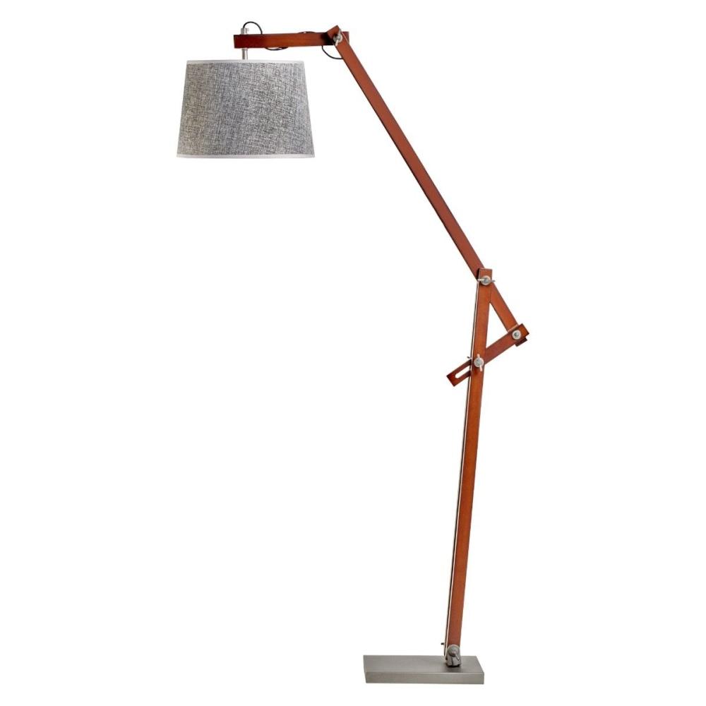 Cherry Bamboo Antique Floor Lamp - Grey Fast shipping On sale