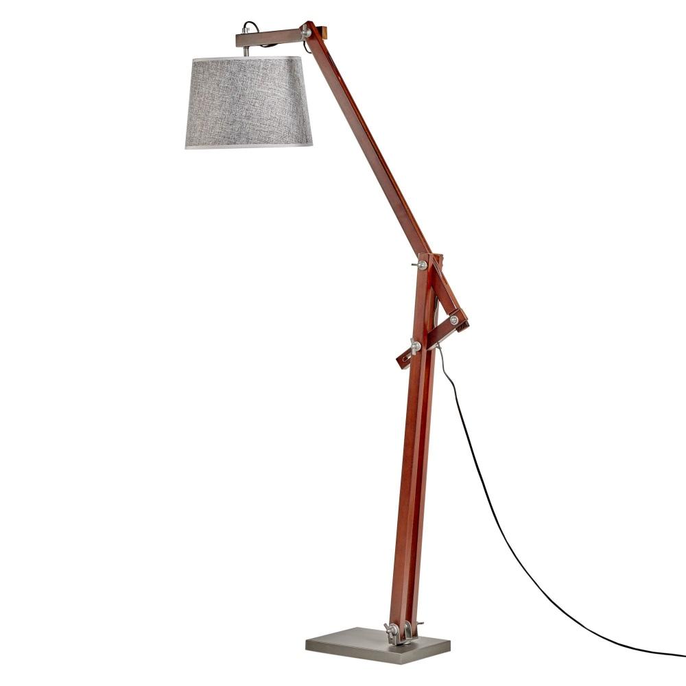 Cherry Bamboo Antique Floor Lamp - Grey Fast shipping On sale