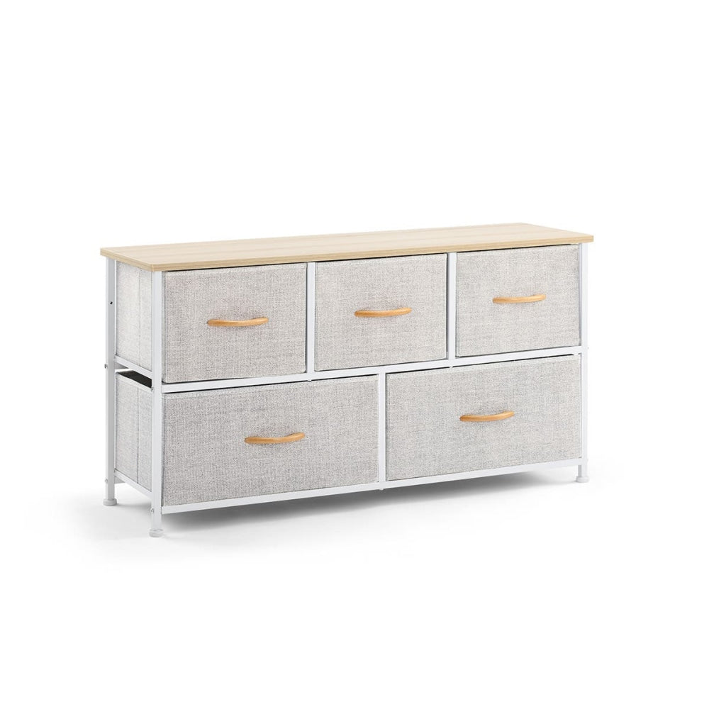 Chest of 5-Drawers Dresser Storage Cabinet - Grey Of Drawers Fast shipping On sale