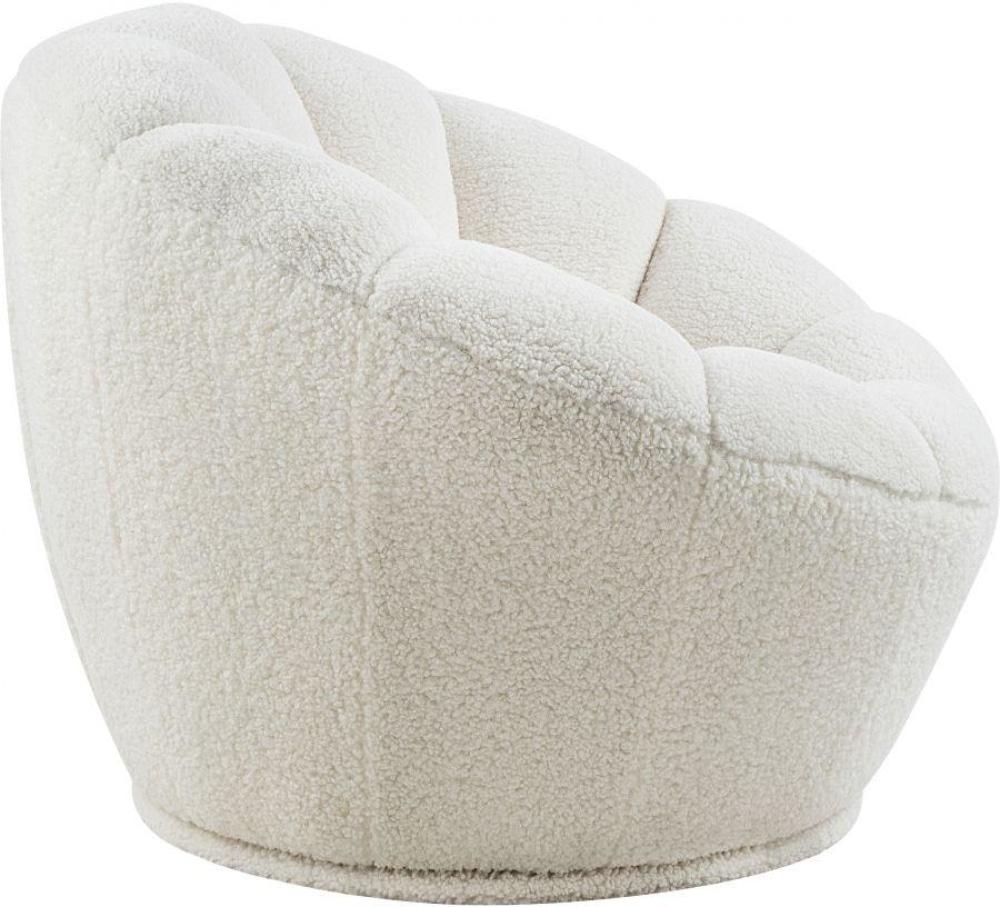 Chloe Modern Accent Lounge Swivel Arm Chair - White Armchair Fast shipping On sale
