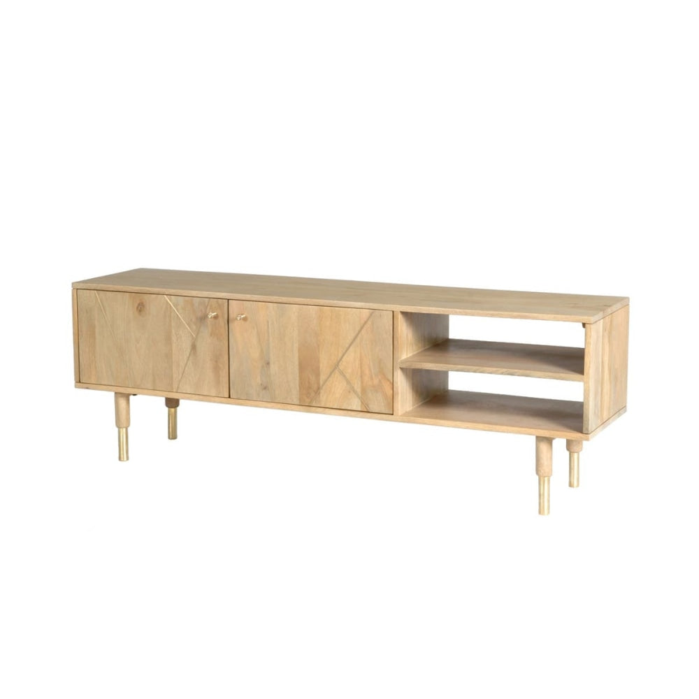 Chopsticks Lowline Entertainment Unit TV Stand Storage Cabinet 147cm - Natural Fast shipping On sale