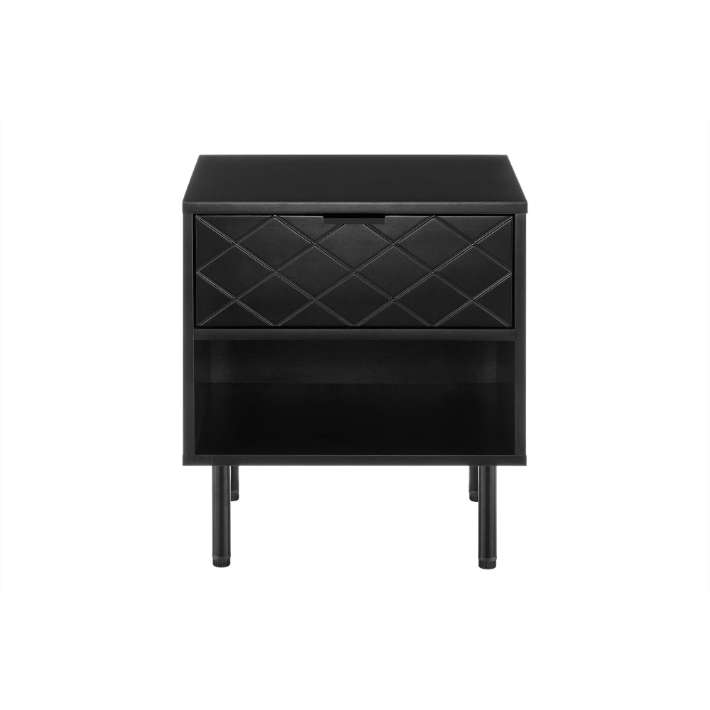Christian Bedside Nightstand Side Table - Black Fast shipping On sale