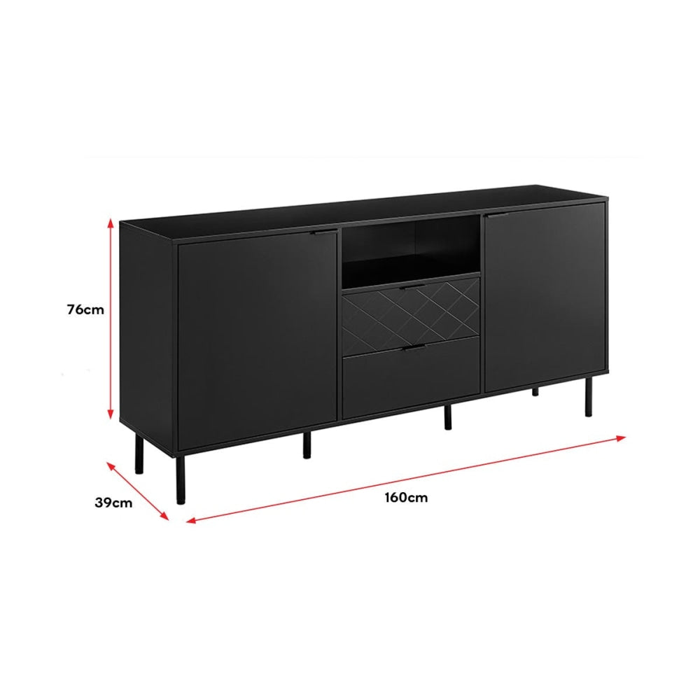 Christian Buffet Unit Sideboard Storage Cabinet - Black & Fast shipping On sale