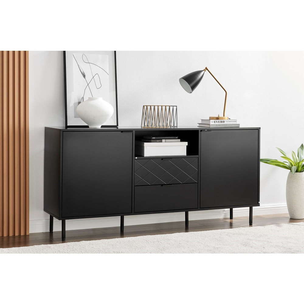 Christian Buffet Unit Sideboard Storage Cabinet - Black & Fast shipping On sale